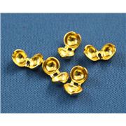 Crimp Cover Gold 6mm ea