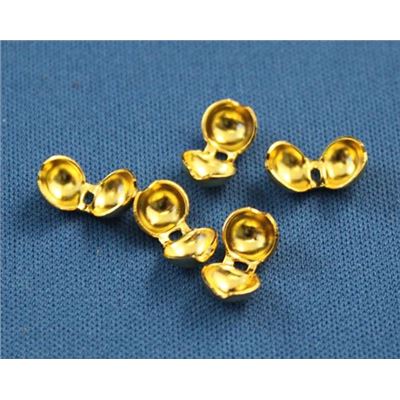Crimp Cover Gold 6mm ea