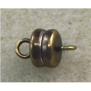 Magnetic Disc Clasp Antique Brass 6mm ea
