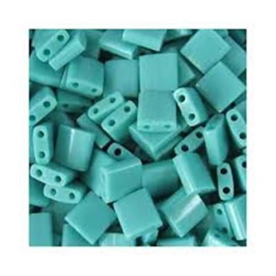 Tila Beads Opaque Turquoise Green 5mm - Approx 8g Tube