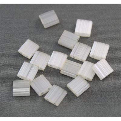 Tila Beads Ivory Mist Luster 5mm -Approx 8g Tube