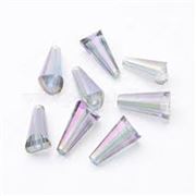 Glass Drops  Crystal AB Transparent 15x7mm ea