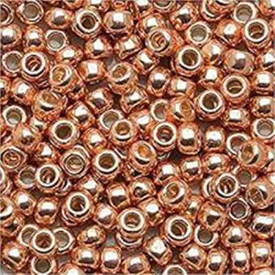 Toho Seed Bead Permanent Finish Galvanised Rose Gold Size 15 - Minimum 5g