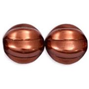 Melon Round Pearl Coat Bronze 14mm