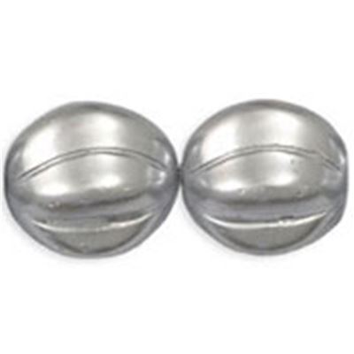 Melon Round Pearl Coat Platinum 14mm