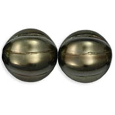 Melon Round Pearl Coat Carbon 14mm