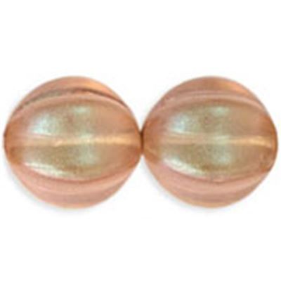 Melon Round Pearl Coat Honey Glaze 14mm