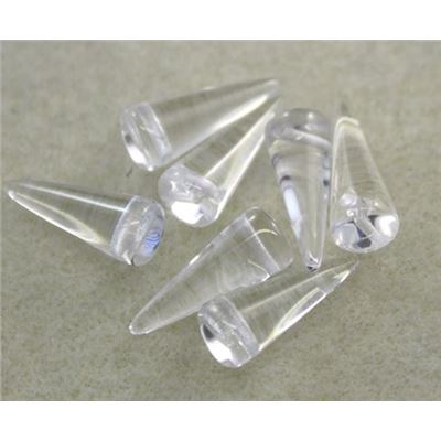 Glass Spikes 7x17mm Crystal ea.