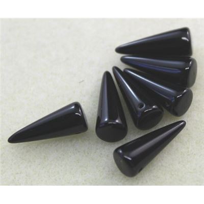  Glass Spikes 7x17mm Jet ea.