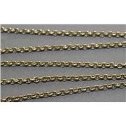 Chain Antique Brass Metallic F377 Belcher 3x3mm per metre