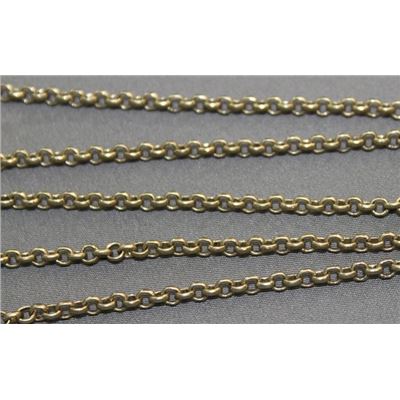 Chain Antique Brass Metallic F377 Belcher 3x3mm per metre