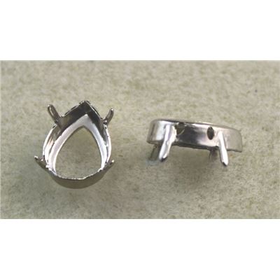 Claw Setting Pear Shaped - 4320 14x10mm Rhodium sew on 