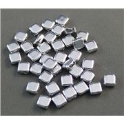 CzechMates Tile Bead 6mm Silver ea.