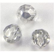 Firepolished Crystal Full Coat Silver 10mm ea