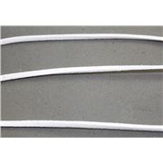 Faux Suede Cord White 3mm x 1.5mm per metre