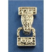 Fold- Over Magnetic Clasp Antique Silver 25x7mm   ea