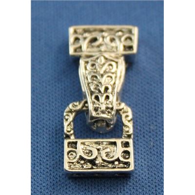 Fold- Over Magnetic Clasp Antique Silver 25x7mm   ea