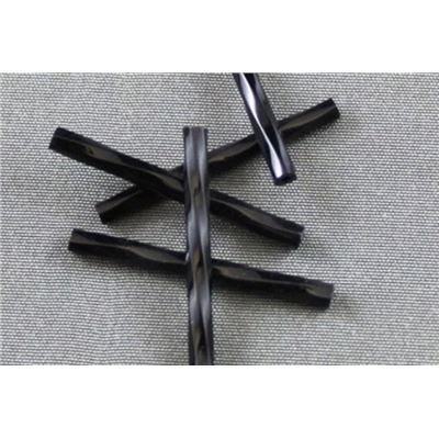 Bugle Twist Black Silver Lined 25mm - Minimum 12g