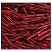 Bugle Twist Red Silver Lined 25mm - Minimum 12g