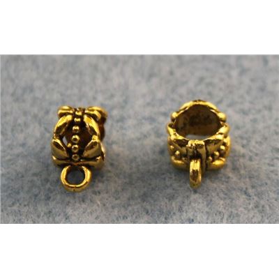 Hang Bail Dragonfly Design Antique Gold 6x12mm ea