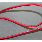 Waxed Cord 2mm Red per metre