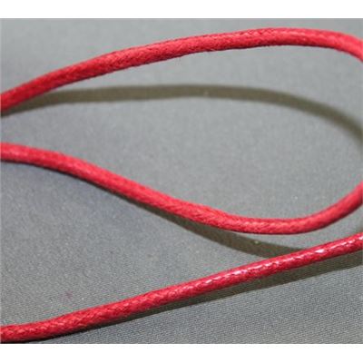 Waxed Cord 2mm Red per metre