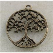 Charm  Tree Of Life Antique Brass 28mm each