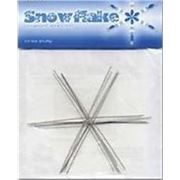 Snowflake Wire Form Pack 6  Silver 6'wide ea