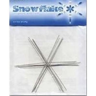 Snowflake Wire Form Pack 6  Silver 6'wide ea