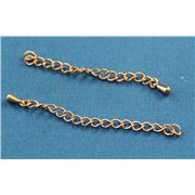 Chain End Pink Copper 5cm each