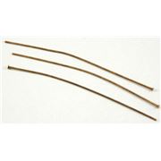 Head Pins  Thick Pink Copper 50mm ea