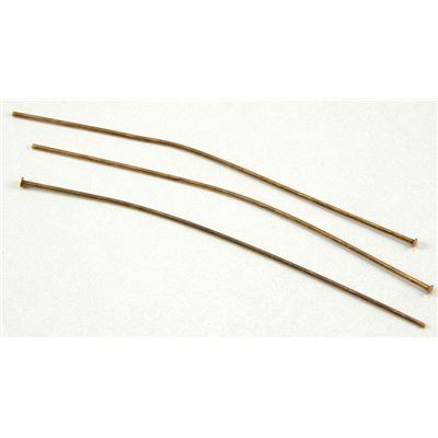 Head Pins  Thick Pink Copper 50mm ea