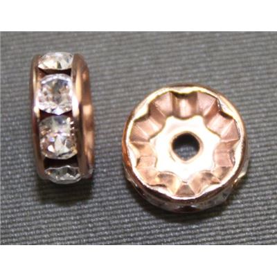 Swarovski Crystal Rondell Crystal/Rose Gold 8mm 