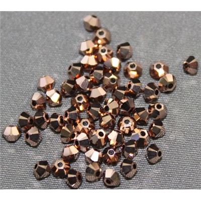 Swarovski Crystal 5328 Bicone Rose Gold 2 x 3mm 