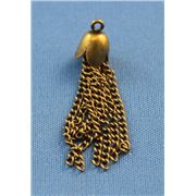 Chain Tassel Antique Brass 5cm each