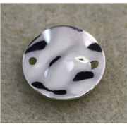Hammerstone Disk 14mm 2 Strand Silver Plate ea