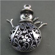 Pendant Snowman Hollow Antique Silver ea