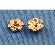 Bead Cap Flower Bright Copper 6mm ea