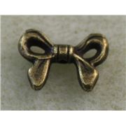 Filler Bead Bow Antique Brass 14x10mm ea