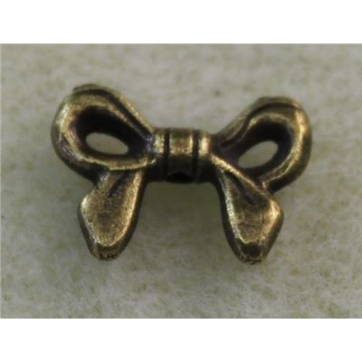 Filler Bead Bow Antique Brass 14x10mm ea
