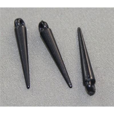 Metallised Plastic Spikes 22 x 3 mm Black ea