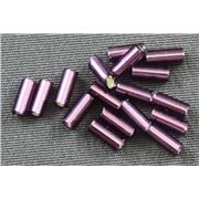 Bugle Amethyst Silver Lined 4mm - Minimum 12g