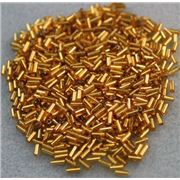 Bugle Gold Silver Lined 4mm - Minimum 12g