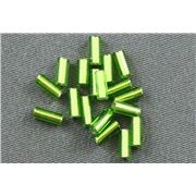 Bugle Green Silver Lined 4mm - Minimum 12g