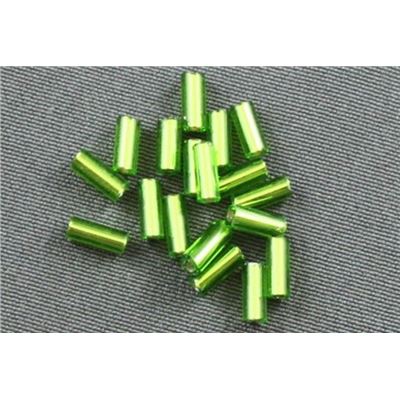 Bugle Green Silver Lined 4mm - Minimum 12g