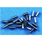 Bugle Gunmetal Silver Lined 4mm - Minimum 12g