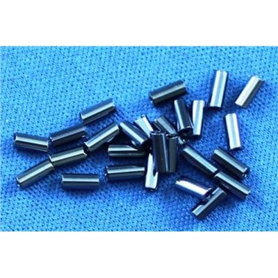 Bugle Gunmetal Silver Lined 4mm - Minimum 12g