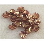 Rose Petal 8x7mm Luster Rose/Gold Topaz ea