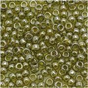 Japanese Seed Bead Gold Lustered Green Tea 11/0 - Minimum 8g