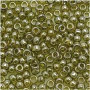 Japanese Seed Bead Gold Lustered Green Tea 11/0 - Minimum 8g